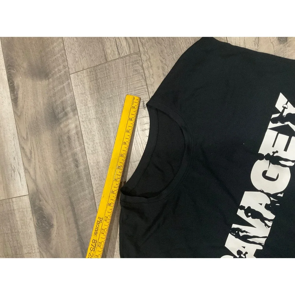 Savage X Fenty Sport Black Cropped Muscle Tank Graphic Top 3X NEW - Picture 7 of 8